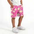 thumbnail image 4 of Zpanxa Boys Swim Shorts Polyester Spandex Hawaiian Tropical Print Double Layer Drawstring Elastic Waistband 13 Years, 4 of 7