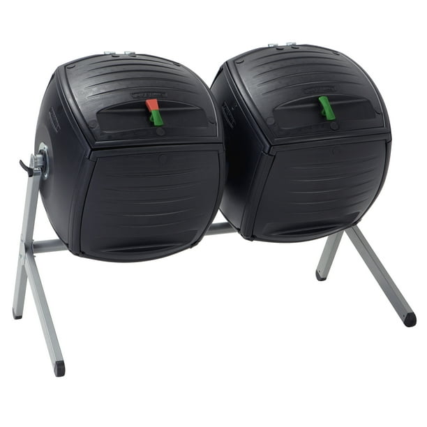 Lifetime 100 Gal. Dual Compost Tumbler Black, 60072