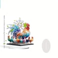 thumbnail image 2 of Adorno de escritorio Gallo y polluelos | Figura de decoración para el hogar | Estatua de animal caprichosa para vitrina de estudio de entrada de sala de estar | Artesanía de calidad | 1 Pieza, 2 of 8