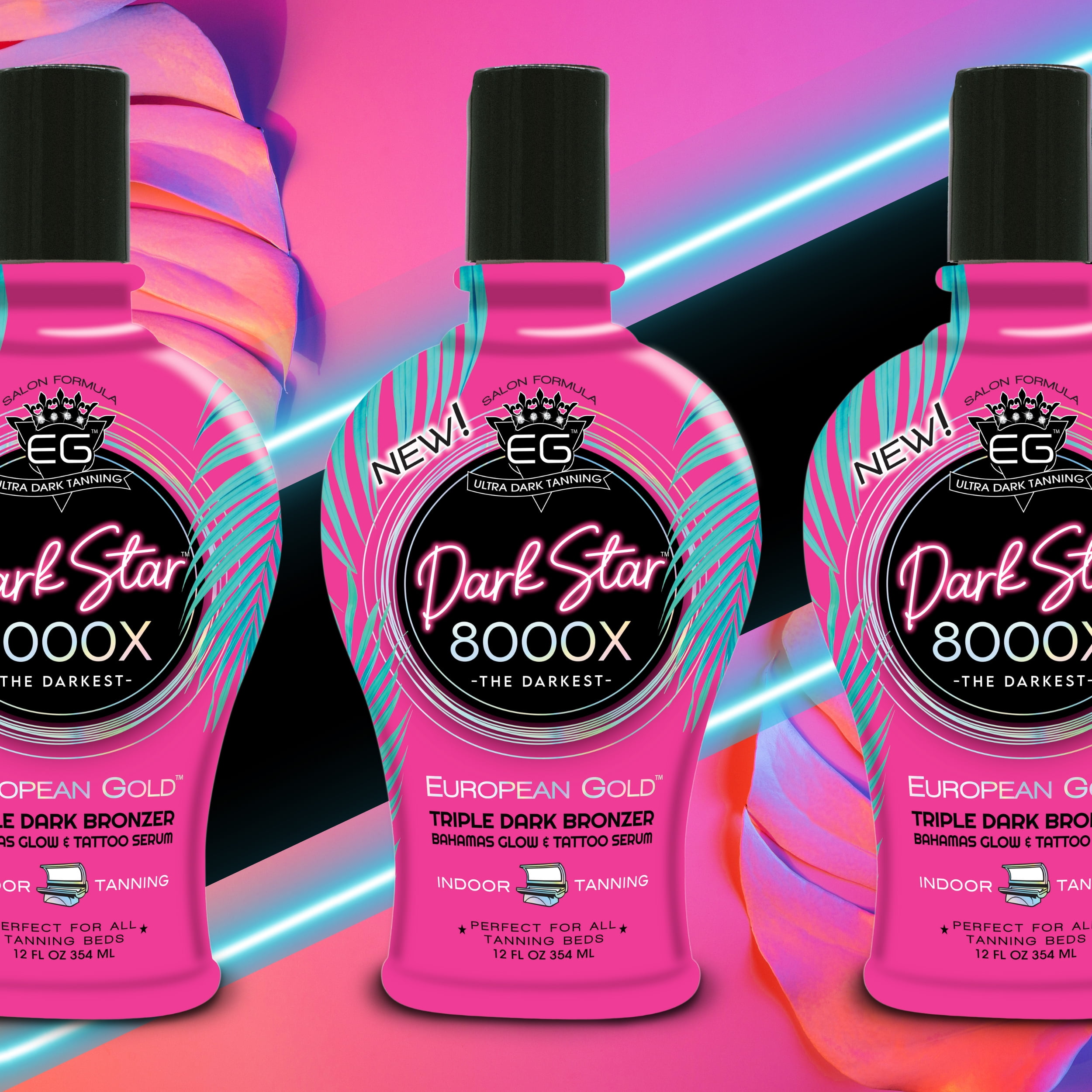European Gold Dark Star 8000x Triple Dark Bronzing Body Tanning