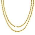 thumbnail image 1 of 14K Yellow Gold Diamond Cut Rope Chain Necklace for Men and Women â€“ Measures 5mm Thickness x 22 Inches Length, 1 of 7