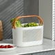 thumbnail image 4 of Cesta de ducha de plástico con asa, organizador de almacenamiento de baño grueso con orificios de drenaje para productos de baño, toallas, almacenamiento de frutas, multiusos., 4 of 9