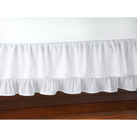 Little Love 2-Tier Ruffled White Crib Skirt/Dust Ruffle - Walmart.com