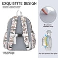 thumbnail image 5 of Bulldog Dog and Love Heart Backpack for School,Cute School Bag,Schoolbag with Adjustable Shoulder Straps & Padded Back,13.4"x11"x4.7", 5 of 6