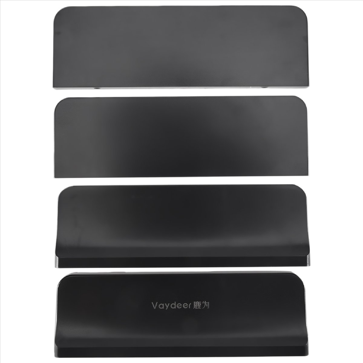 2X Laptop Stand Vertical Computer Stand Vertical Desktop Stand Space-Saving Desktop Storage Rack (3 Slots),2 x Vertical Laptop Stand,Black