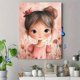 thumbnail image 4 of Qisvanset Framed Canvas Wall Art 12x16 Inch Pink Watercolor Princess Girl Nursery Print Art, 4 of 5