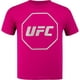 thumbnail image 1 of Camiseta gráfica con logotipo brillante de UFC para niñas, rosa, 4, 1 of 1
