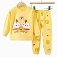 thumbnail image 4 of masbird Boys Girls Cotton Pajamas Long Sleeve Toddler Pjs Kids Fall Winter Sleepwear Sets 6-12 Months 12-24 Months 2t 3t 4t 5t 6t 7t 8t 9t Children(Yellow,6-12 M), 4 of 4