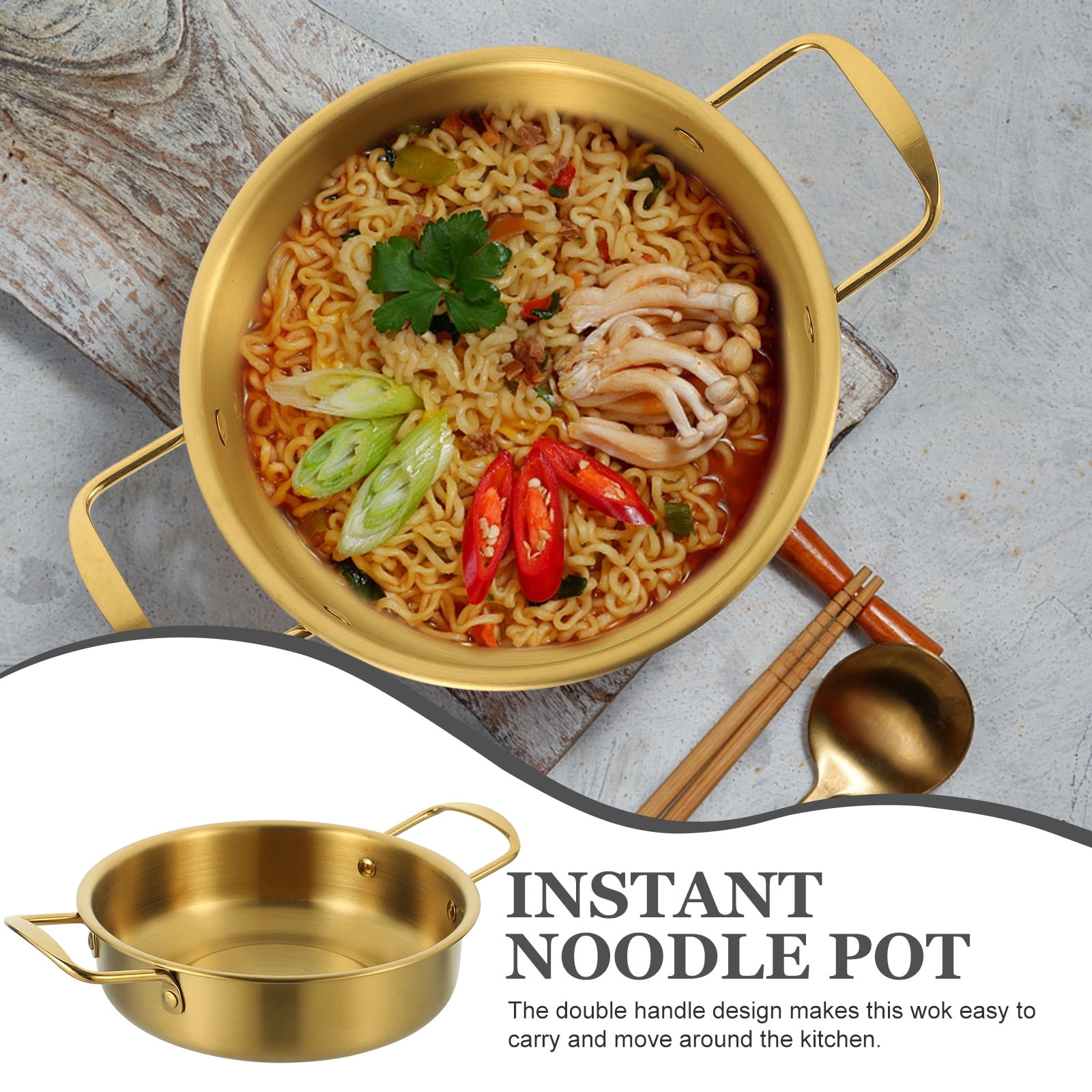 Multifunctional Seafood Pot Hot Stainless Metal Instant Noodle Steel