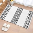 thumbnail image 2 of White Boho Large Area Rugs for Bedroom Living Room, Non Slip Carpet Bedside Rug, Farmhouse Simple Abstract Striped Geometric Rectangular Floor Cover Kitchen Accent Rug 2'x3' for Dining Room/Office, 2 of 9