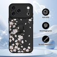 thumbnail image 4 of Gukalong Funda Para Teléfono 17 Pro Max 6,9 Pulgadas, Flores Blancas, Flores De Cerezo, Funda Delgada Para Teléfono Con Soporte Para Correa, Resistente Shockpro Maxof Pro Maxtective, Funda Con Función, 4 of 5