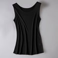 thumbnail image 4 of JIAYUE Women's Tank Top Silk Sleeveless Comfortable Summer Solid Color Relaxed Fit Crew Neck Breathable Basic Ladies Vest, 4 of 5