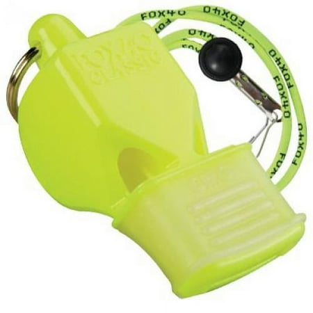 UPC: 0066143290180 | Fox 40 Classic CMG Safety Whistle with Breakaway Lanyard Neon
