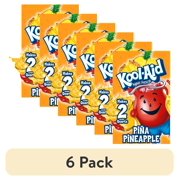 (6 pack) Kool-Aid Aguas Frescas Unsweetened Drink Mix, 1 Packet, for Flavorful Hydration and Shareable Refreshment, Pina-Pineapple Artificially Flavored, Good Source of Vitamin C, Caffeine Free, 0.14 oz