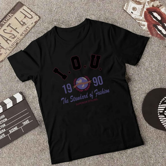 IOU Vintage 90s Pullover Classic Streetwear Throwback Debt Graphic Tee, for unisex up to 5XL