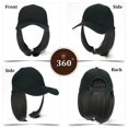 thumbnail image 3 of Sombrero sintético con pelucas, peluca corta y recta Bob, sombrero para el sol con pelo, gorra de béisbol para mujer, uso diario, peluca resistente al calor, 3 of 4