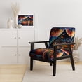 thumbnail image 2 of Designart "Radiant Cityscape of Rio" Multicolor Buildings & Cityscapes Upholstered Accent Chair - Traditional Arm Chair For Living Room, 2 of 5