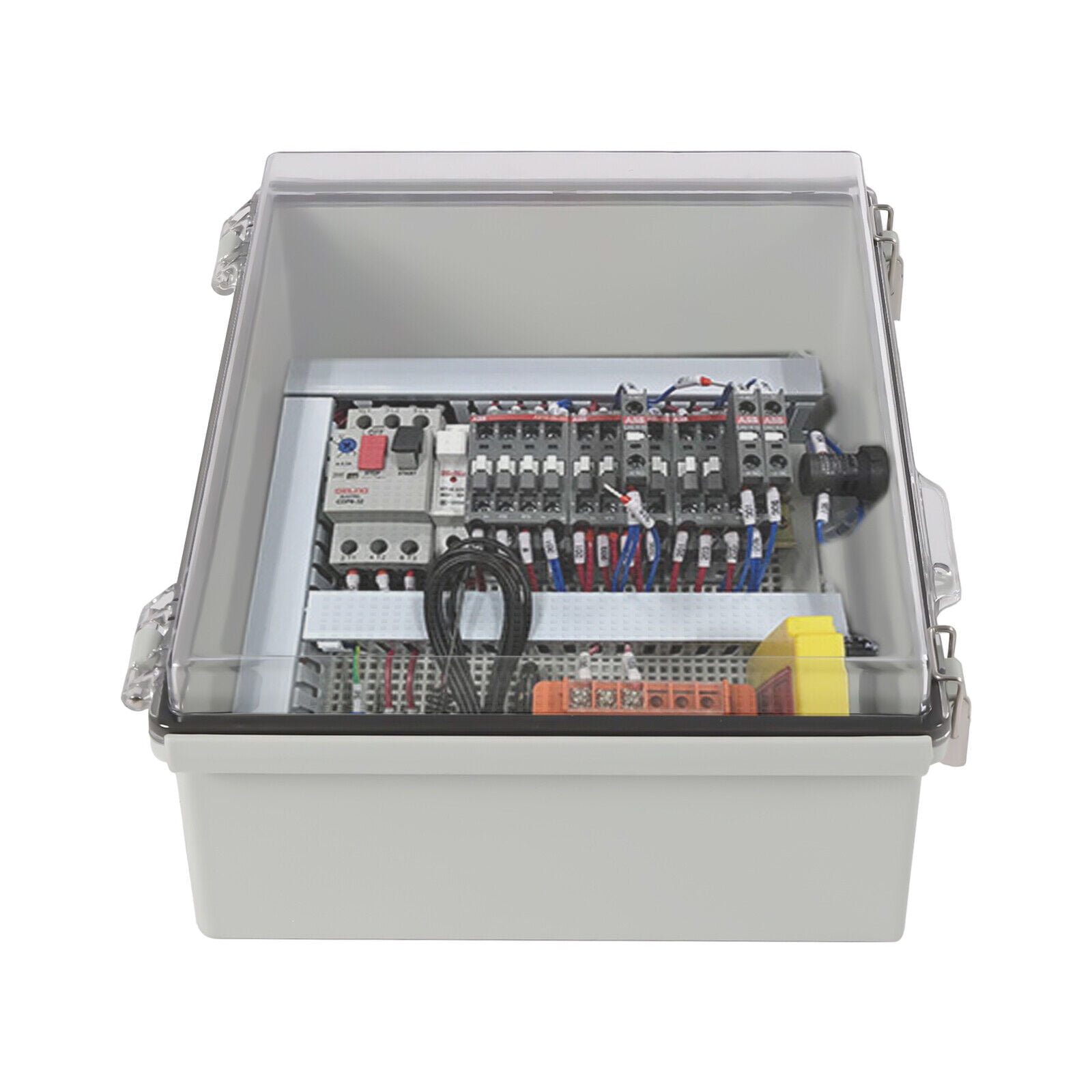 Clear Enclosure Wall Mount Hinged Cover Stainless Steel Latch Junction Box
