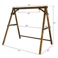 thumbnail image 5 of Zimtown Porch Swing Frame Swing Stand A-Frame 600lbs Wooden Carbonized 4FT, 5 of 9