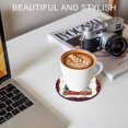 thumbnail image 6 of Red Plaid Christmas Coasters Set of 4, Absorbent Coasters for Drinks, Truck Xmas Tree Snowman Gifts Snowflake Coaster for Desk Coffee Table Protection, Home Decor House Warming Gifts 4", 6 of 8