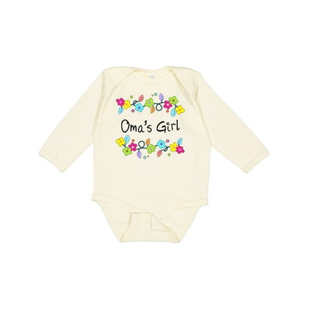 

Inktastic Omas Girl- Bright Flowers Gift Baby Girl Long Sleeve Bodysuit