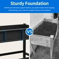 thumbnail image 6 of Dextrus Raised Garden Bed 47x18x31in Wood Mobile Elevated Planter Box Stand With Lockable Wheel, Shelf, Liner - Black, 6 of 8