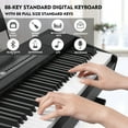 thumbnail image 4 of MUSTAR Weighted Digital Keyboard Piano 88 Keys Hammer Action with Stand, Bluetooth, Portable Case, Sustain Pedal (Black), 4 of 8