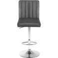 thumbnail image 3 of Meridian Furniture Joel 33"H Velvet Adjustable Stool in Gray (Set of 2), 3 of 6