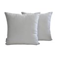 thumbnail image 1 of Fundas de almohada decorativas HomeCentric, color gris claro, paquete de 2, 40 x 40 cm (16 x 16 pulgadas), funda de cojín de satén liso para sofá, estilo moderno liso - Satén flameado gris claro, 1 of 8