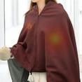 thumbnail image 4 of Electric Blanket Heated Shawl for Women USB Powered Portable Cordless Soft Winter Wrap 2025 (Red), 4 of 5