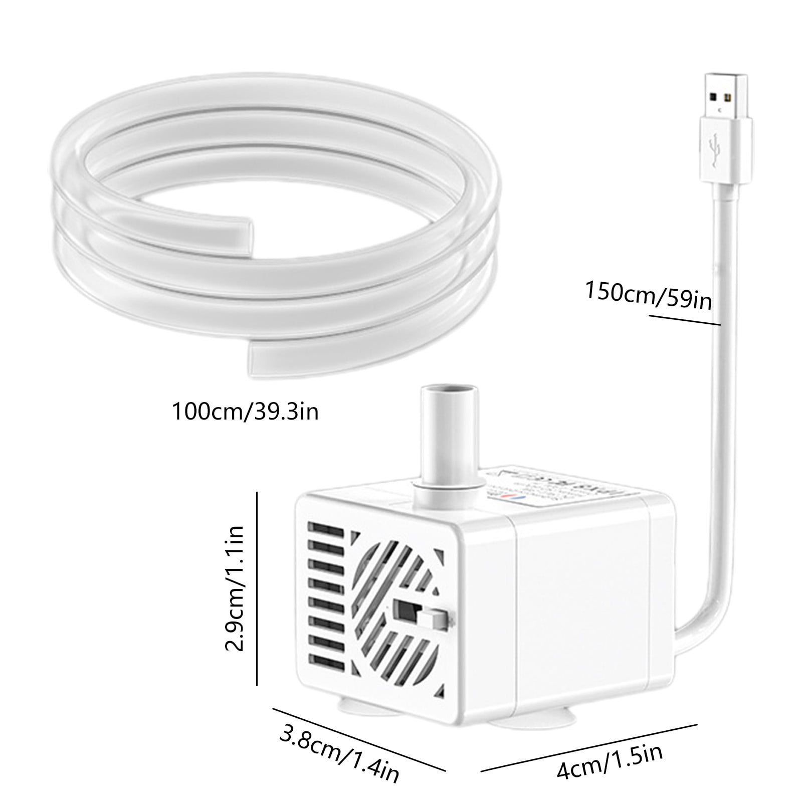 3 Set of 5V USB Mini Submersible Water Pump High Lift Submersible Pump With Water Pipe For Pet Fountains Aquarium Fish Tank Pond Fountains Hydroponics