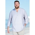 thumbnail image 3 of KingSize Men's Big & Tall Gauze Mandarin Collar 3/4 Sleeve Shirt, 3 of 6