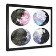 thumbnail image 2 of Designart 'Moon Phases With Sky and Stars' Bohemian & Eclectic Framed Art Print, 2 of 4