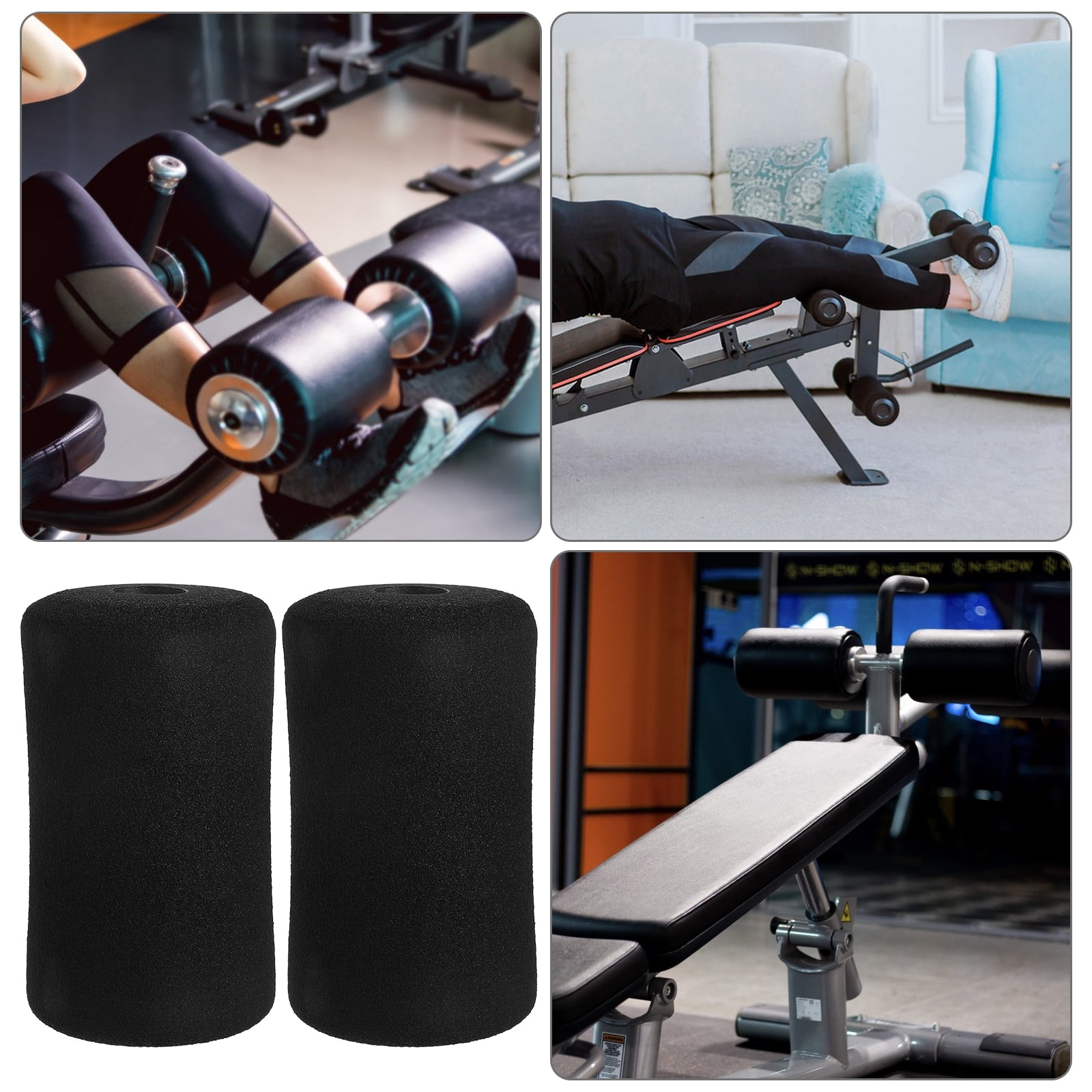 NICERIO 4Pcs Ab Training Accessory Foam Sleeves Soft Durable Pads for Gym Exercise Equipment