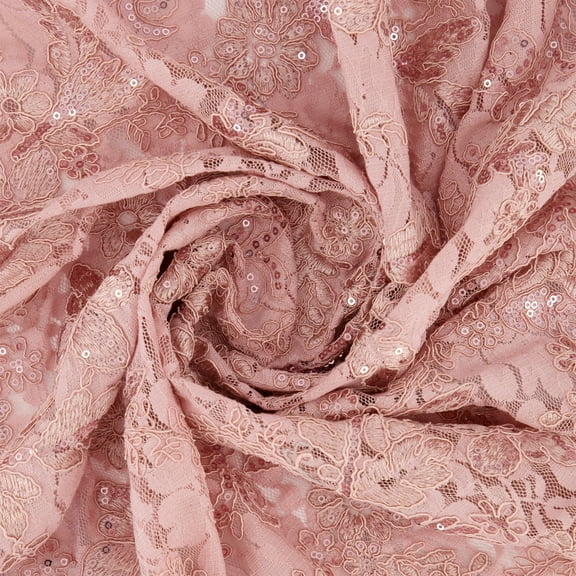 Zelouf Ryleigh Embroidery On Stretch Lace  , Sewing, DIY, Crafts Fabric by the Yard, Winter Blossom, 3 Yard