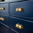 thumbnail image 4 of Goo-Ki 3''(76 MM) Hole Centers Antique Brass Cabinet Handles, Luxury Zinc Alloy Cabinet Cup Pulls for Dresser,Drawer,and Cupboard, 6 Pack, 4 of 7