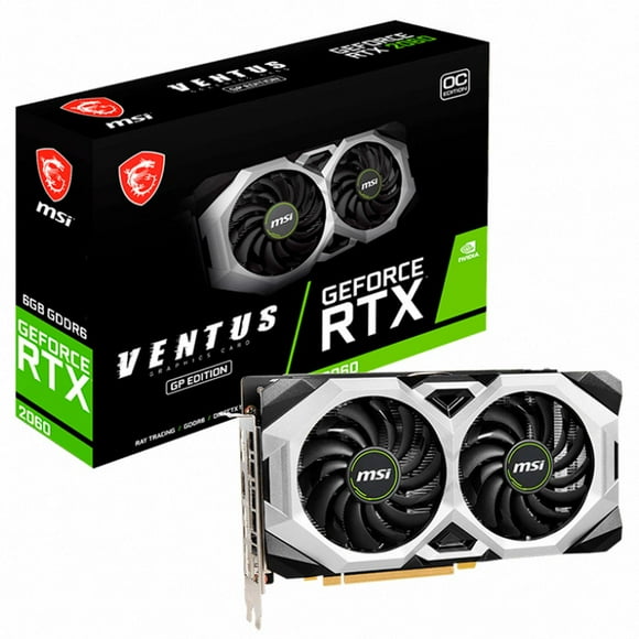 Tarjeta de Video MSI GeForce RTX 2060 Ventus GP OC 6GB GDDR6 MSI Nvidia RTX 2060 Ventus GP OC