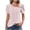 Pink, variant on Ashirexll Tops for Women Trendy, Womens Summer Tops, Fashion Casual Solid Color Short Sleeve Spring Blouse