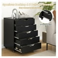 thumbnail image 5 of File Cabinet, Mobile Filing Cabinet w/Universal Wheels & 5 Drawers, Wood Printer Stand with Storage, Rolling File Cabinets for Home Office, Living Room, Bedroom (Black, 5 Drawers), 5 of 8