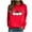 Red, variant on MIUOWANP Women's Long Sleeve Tops Christmas Fashion Women's Casual Long Sleeve Printed Ladies Sweatshirts Tops
