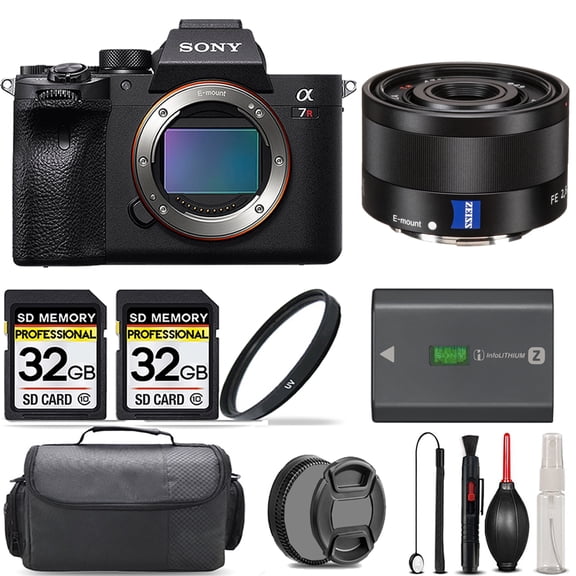 Sony a7R IVA Mirrorless Camera   35mm f/2.8 ZA Lens    UV Filter   64GB   Handbag And More!
