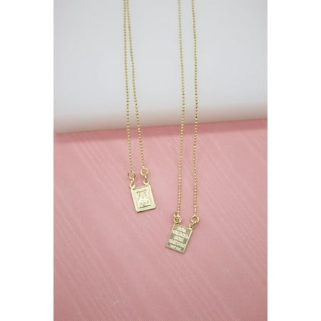18K Rhodium Filled Holy Family Necklace (G66A)