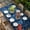 Blue, variant on Navy Blue Ocean Waves Table Cloths for 5 Foot Rectangle Tables, Red Boat Coastal Patio Waterproof Elastic Fitted Tablecloths, Washable Rectangular Table Cover for Camping