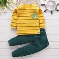 thumbnail image 2 of xaweyi Toddler Baby Girl Clothes 1T 2T 3T 4T 5T Fall Winter Outfits Contrast Color Long Sleeve Sweatshirt + Pants Sets,Sizes 2-3 Years, 2 of 6