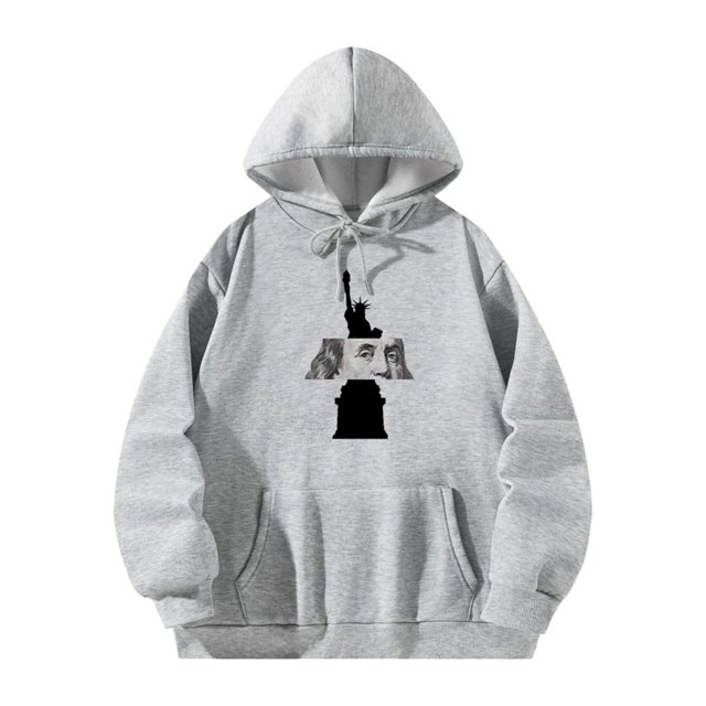 Sudadera con capucha estampada a la moda, duradera, para hombres y mujeres, para pesca, oficina, playa SG Yuyangstore Sudadera con capucha