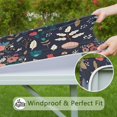 thumbnail image 6 of Pioneer Flower Floral Print Pattern Square Fitted Tablecloth with Elastic Edge,Square Table Cover,Washable Elastic Table Cover for Home Kitchen Party Decor 34"x34", 6 of 6