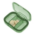 thumbnail image 6 of Unique Bargains 1 Pc Pill Case 3 Grid Portable Pill Box Clear Green, 6 of 6