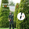 thumbnail image 2 of BENTISM 20V Cordless Hedge Trimmer, 18 inch Double-edged Steel Blade, Pole Hedge Trimmer Kit 20V Battery, Fast Charger Included, 74"-94" Telescoping Design for High Branches, 2 of 8