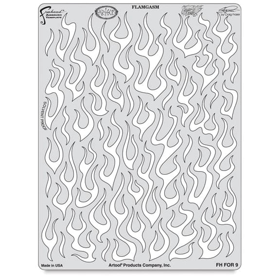 Iwata Artool Freehand Template - Flame-O-Rama 2 Flamgasm