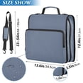 thumbnail image 3 of Haosy 3 Ring Zipper Binder with Shoulder Strap Waterproof Trapper Keeper 2 Inch D-Ring 500 Sheets Capacity, Steel Blue, 3 of 8